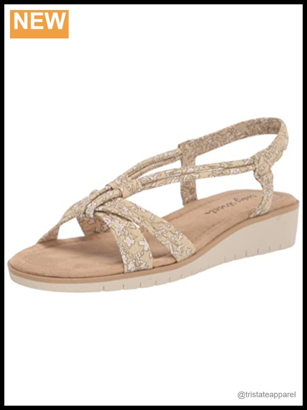 Dana Wedge Sandal Slingback Slip On Open Toe Padded Insole Comfort